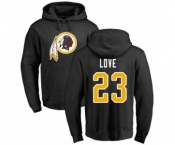 Football Washington Redskins #23 Bryce Love Black Name & Number Logo Pullover Hoodie
