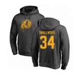 Football Washington Redskins #34 Wendell Smallwood Ash One Color Pullover Hoodie