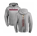 Football Washington Redskins #7 Dwayne Haskins Ash Backer Pullover Hoodie