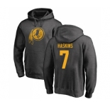 Football Washington Redskins #7 Dwayne Haskins Ash One Color Pullover Hoodie