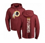 Football Washington Redskins #77 Ereck Flowers Maroon Backer Pullover Hoodie