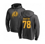 Football Washington Redskins #78 Wes Martin Ash One Color Pullover Hoodie