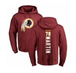Football Washington Redskins #78 Wes Martin Maroon Backer Pullover Hoodie