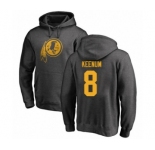 Football Washington Redskins #8 Case Keenum Ash One Color Pullover Hoodie