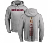 Football Washington Redskins #91 Ryan Kerrigan Ash Backer Pullover Hoodie