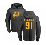 Football Washington Redskins #91 Ryan Kerrigan Ash One Color Pullover Hoodie