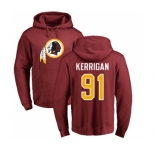 Football Washington Redskins #91 Ryan Kerrigan Maroon Name & Number Logo Pullover Hoodie