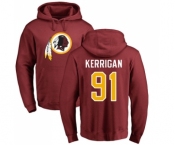 Football Washington Redskins #91 Ryan Kerrigan Maroon Name & Number Logo Pullover Hoodie