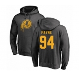 Football Washington Redskins #94 Da'Ron Payne Ash One Color Pullover Hoodie