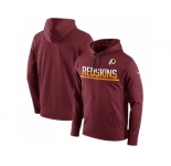 Men's Washington Redskins Nike Burgundy Sideline Circuit Pullover Performance Hoodie