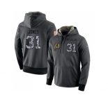 NFL Men's Nike Washington Redskins #31 Matt Jones Stitched Black Anthracite Salute to Service Player Performance Hoodie