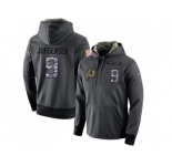 NFL Men's Nike Washington Redskins #9 Sonny Jurgensen Stitched Black Anthracite Salute to Service Player Performance Hoodie
