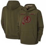 NFL Nike Washington Redskins  2018 Army Green Blank  Salute To Service Men's Pullover Hoodie
