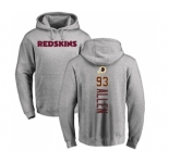 NFL Nike Washington Redskins #93 Jonathan Allen Ash Backer Pullover Hoodie