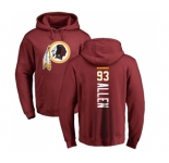 NFL Nike Washington Redskins #93 Jonathan Allen Maroon Backer Pullover Hoodie