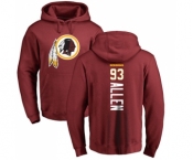NFL Nike Washington Redskins #93 Jonathan Allen Maroon Backer Pullover Hoodie