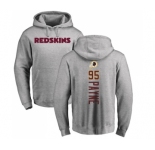 NFL Nike Washington Redskins #95 Da'Ron Payne Ash Backer Pullover Hoodie