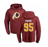 NFL Nike Washington Redskins #95 Da'Ron Payne Maroon Name & Number Logo Pullover Hoodie