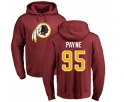 NFL Nike Washington Redskins #95 Da'Ron Payne Maroon Name & Number Logo Pullover Hoodie