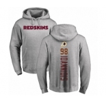 NFL Nike Washington Redskins #98 Matt Ioannidis Ash Backer Pullover Hoodie