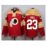 Nike Washington Redskins #23 DeAngelo Hall Burgundy Red Player Pullover NFL Hoodie