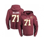 Nike Washington Redskins #71 Trent Williams Burgundy Red Name & Number Pullover NFL Hoodie