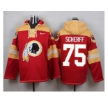 Nike Washington Redskins #75 Brandon Scherff Burgundy Red Player Pullover NFL Hoodie