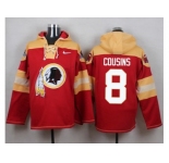 Nike Washington Redskins #8 Kirk Cousins Burgundy Red Player Pullover NFL Hoodie