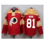 Nike Washington Redskins #81 Art Monk Burgundy Red Player Pullover NFL Hoodie