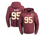 Nike Washington Redskins #95 Jonathan Allen Burgundy Red Name & Number Pullover NFL Hoodie