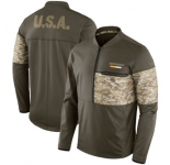 Nike Washington Redskins Olive Salute to Service Sideline Hybrid Half-Zip Pullover Jacket
