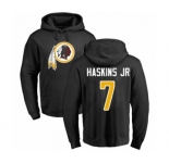 Washington Redskins #7 Dwayne Haskins Black Name & Number Logo Pullover Hoodie