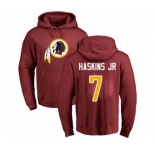 Washington Redskins #7 Dwayne Haskins Maroon Name & Number Logo Pullover Hoodie