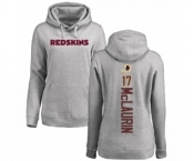Football Women's Washington Redskins #17 Terry McLaurin Ash Backer Pullover Hoodie