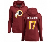 Football Women's Washington Redskins #17 Terry McLaurin Maroon Name & Number Logo Pullover Hoodie