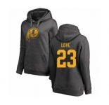 Football Women's Washington Redskins #23 Bryce Love Ash One Color Pullover Hoodie