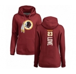 Football Women's Washington Redskins #23 Bryce Love Maroon Backer Pullover Hoodie