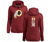 Football Women's Washington Redskins #23 Bryce Love Maroon Backer Pullover Hoodie