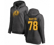 Football Women's Washington Redskins #78 Wes Martin Ash One Color Pullover Hoodie