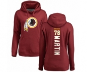 Football Women's Washington Redskins #78 Wes Martin Maroon Backer Pullover Hoodie