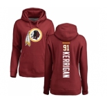 Football Women's Washington Redskins #91 Ryan Kerrigan Maroon Backer Pullover Hoodie