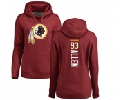 NFL Women's Nike Washington Redskins #93 Jonathan Allen Maroon Backer Pullover Hoodie