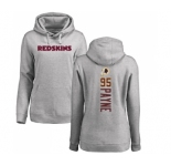 NFL Women's Nike Washington Redskins #95 Da'Ron Payne Ash Backer Pullover Hoodie