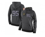 NFL Women's Nike Washington Redskins #95 Jonathan Allen Stitched Black Anthracite Salute to Service Player Performance Hoodie