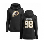 NFL Women's Nike Washington Redskins #98 Matt Ioannidis Black Name & Number Logo Pullover Hoodie