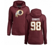 NFL Women's Nike Washington Redskins #98 Matt Ioannidis Maroon Name & Number Logo Pullover Hoodie