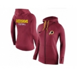 Women Nike Washington Redskins Full-Zip Performance Hoodie Red_1