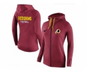Women Nike Washington Redskins Full-Zip Performance Hoodie Red_1