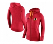 Women Nike Washington Redskins Full-Zip Performance Hoodie Red_2