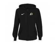Women Washington Redskins Stadium Rally Full Zip Hoodie Black